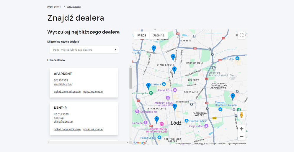 Mapa sieci sprzedaży została usprawniona!